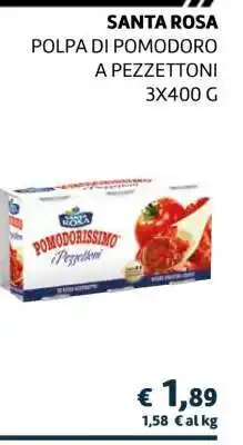 Coop SANTA ROSA POLPA DI POMODORO A PEZZETTONI 3X400 G offerta