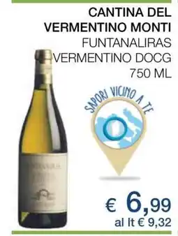 Coop CANTINA DEL VERMENTINO MONTI FUNTANALIRAS VERMENTINO DOCG offerta