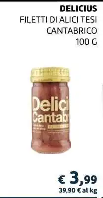 Coop DELICIUS FILETTI DI ALICI TESI CANTABRICO offerta