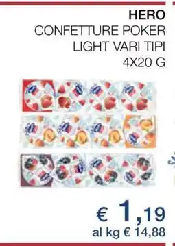 Coop HERO CONFETTURE POKER LIGHT VARI TIPI offerta