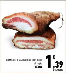 Conad GUANCIALE STAGIONATO AL PEPE CIOLI offerta