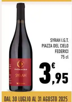 Conad Syrah I.G.T. Piazza del Cielo Federici offerta