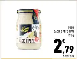 Conad Sugo Cacio e Pepe Biffi offerta