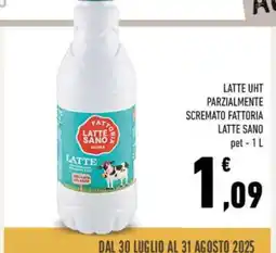 Conad LATTE UHT PARZIALMENTE SCREMATO FATTORIA LATTE SANO offerta