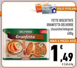 Conad Superstore Fette Biscottate Granfetta Delverde offerta