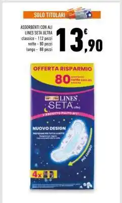 Conad Superstore Assorbenti con ali Lines Seta Ultra offerta