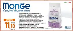 Conad Monge Natural Superpremium Sterilised Ricco in Pollo offerta