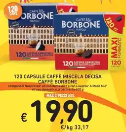 Spazio Conad 120 CAPSULE CAFFÈ MISCELA DECISA CAFFÈ BORBONE offerta