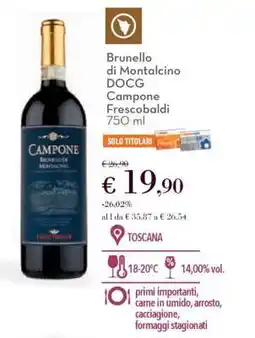 Conad Brunello di Montalcino DOCG Campone Frescobaldi offerta
