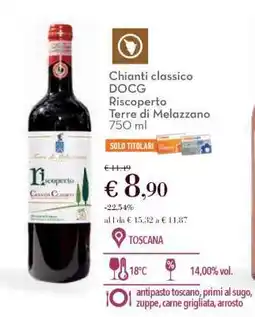 Conad Chianti classico DOCG Riscoperto Terre di Melazzano offerta