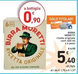 Spazio Conad BIRRA MORETTI offerta