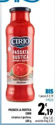 Conad PASSATA LA RUSTICA CIRIO offerta