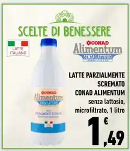 Conad LATTE PARZIALMENTE SCREMATO CONAD ALIMENTUM offerta