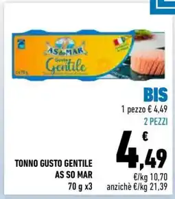 Conad TONNO GUSTO GENTILE AS SO MAR offerta