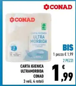 Conad CARTA IGIENICA ULTRAMORBIDA CONAD offerta