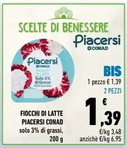 Conad FIOCCHI DI LATTE PIACERSI CONAD offerta