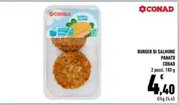 Conad BURGER DI SALMONE PANATO CONAD offerta