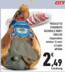 Conad Prosciutto stagionato nazionale Monti Sibillini offerta