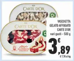 Conad Vaschetta Gelato Affogato Carte D'Or offerta