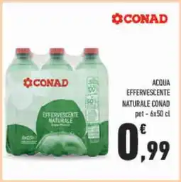 Conad ACQUA EFFERVESCENTE NATURALE CONAD offerta