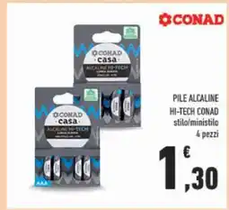 Conad Pile Alcaline Hi-Tech Conad offerta