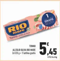 Conad Tonno all'olio oliva Rio Mare offerta