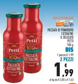 Conad Petti Passata di Pomodoro Extrafine Il Delicato offerta