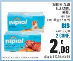 Conad OMOGENEIZZATI ALLA CARNE NIPIOL offerta