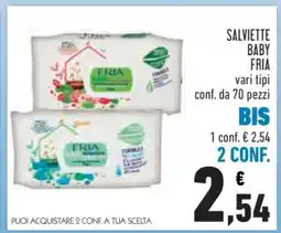 Conad SALVIETTE BABY FRIA offerta
