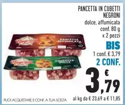 Conad Pancetta in Cubetti Negroni offerta