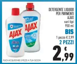 Conad DETERGENTE LIQUIDO PER PAVIMENTI AJAX offerta
