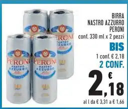 Conad Birra Nastro Azzurro Peroni offerta
