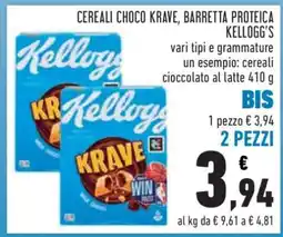 Conad Cereali Choco Krave, Barretta Proteica Kellogg's offerta