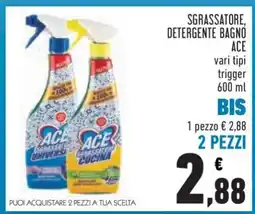 Conad SGRASSATORE, DETERGENTE BAGNO ACE offerta