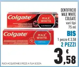 Conad Dentifricio Max White Colgate offerta