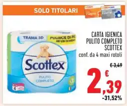Conad Carta Igienica Pulito Completo Scottex offerta