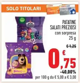 Conad PATATINE SALATI PREZIOSI offerta