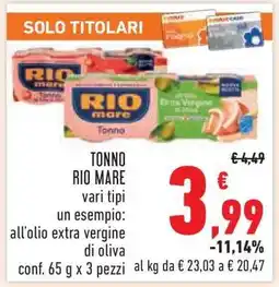 Conad TONNO RIO MARE offerta