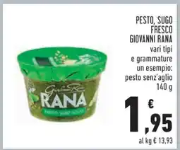 Conad PESTO, SUGO FRESCO GIOVANNI RANA offerta