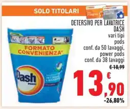 Conad Detersivo per lavatrice Dash offerta