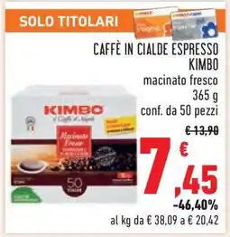 Conad CAFFÈ IN CIALDE ESPRESSO KIMBO offerta