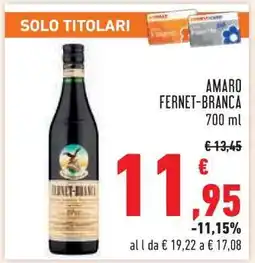 Conad Amaro Fernet Branca offerta