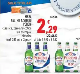 Conad Birra Nastro Azzurro Peroni offerta