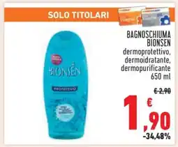 Conad Bagnoschiuma Bionsen offerta