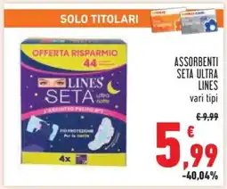 Conad Assorbenti Seta Ultra Lines offerta