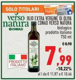 Conad Olio Extra Vergine di Oliva Conad Verso Natura offerta