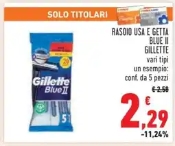 Conad Rasoio Usa e Getta Blue II Gillette offerta