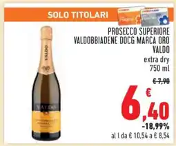 Conad PROSECCO SUPERIORE VALDOBBIADENE DOCG MARCA ORO VALDO offerta