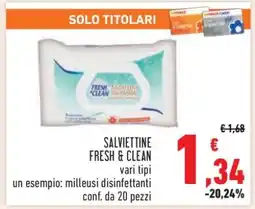 Conad SALVIETTINE FRESH & CLEAN offerta