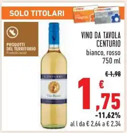 Conad VINO DA TAVOLA CENTURIO offerta